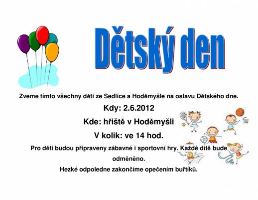 Dětský den plakát